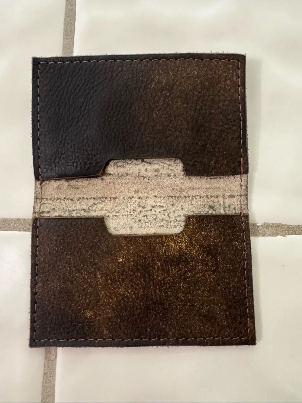 Keep It Gypsy Leather Upcycled LV Card Holder Pink with Gold